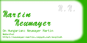 martin neumayer business card